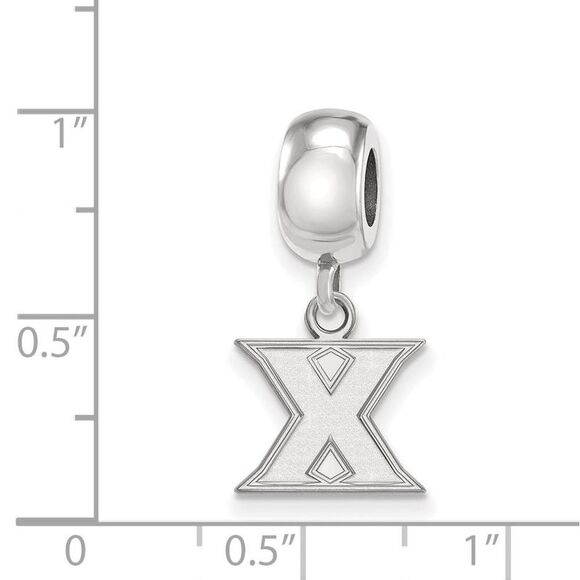 Sterling Silver Rhodium Plated Xavier University XS Dangle Bead Charm - Picture 5 of 6